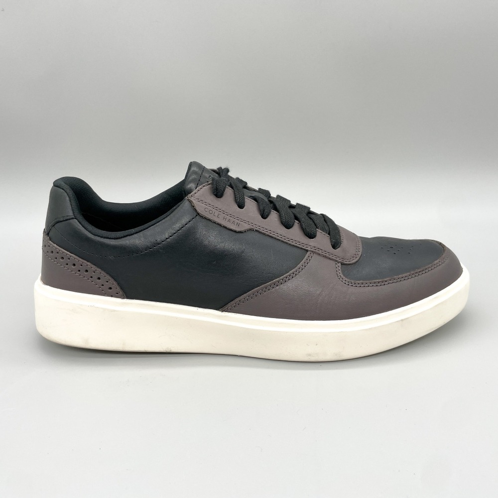 Cole Haan Grand Crosscourt Mens 11M Black Brown Leather Sneakers Shoes Casual